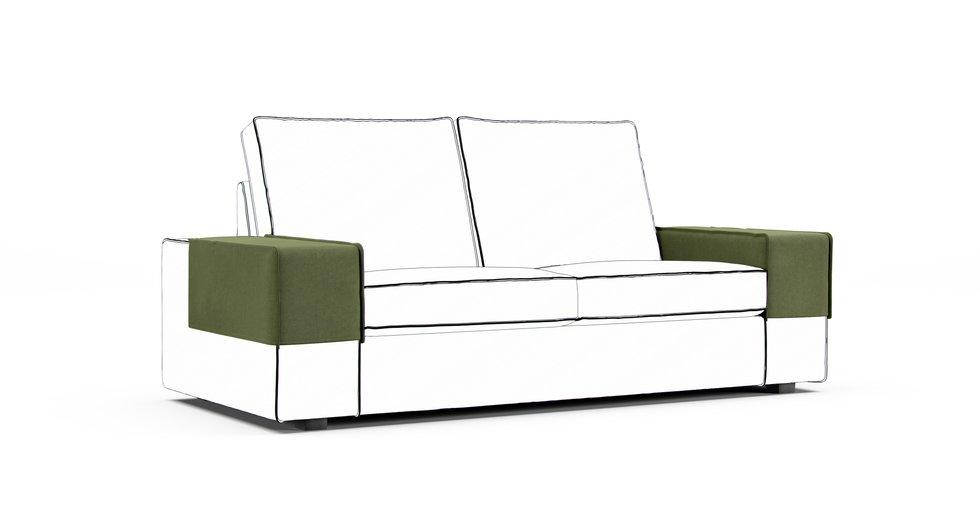 Kivik Armrest Protector Covers — Add On - Signature Microfiber Forest Green