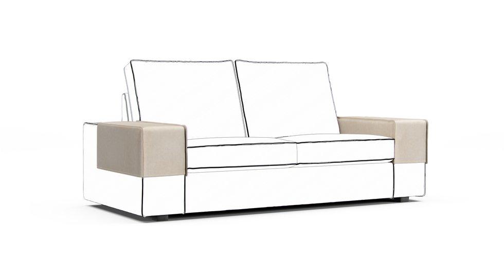 Kivik Armrest Protector Covers — Add On - Signature Velvet Cream