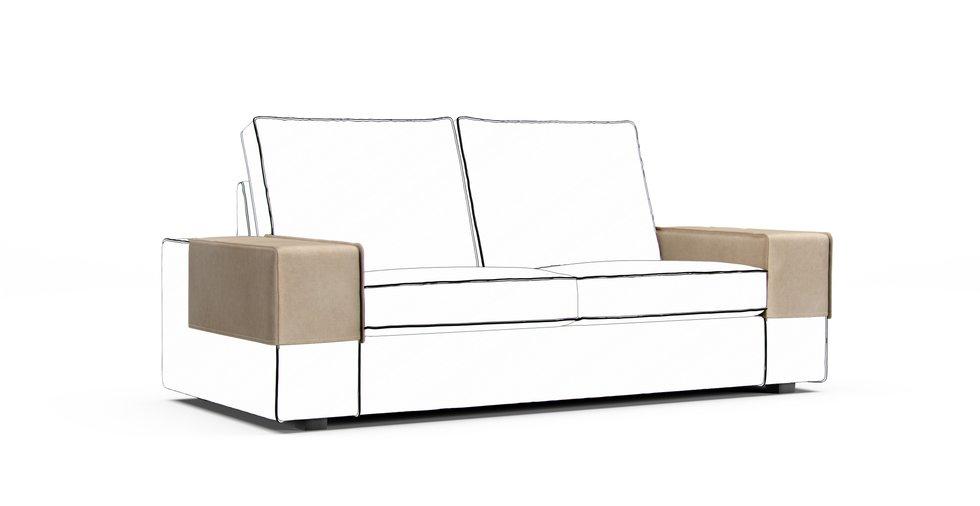 Kivik Armrest Protector Covers — Add On - Signature Velvet Natural