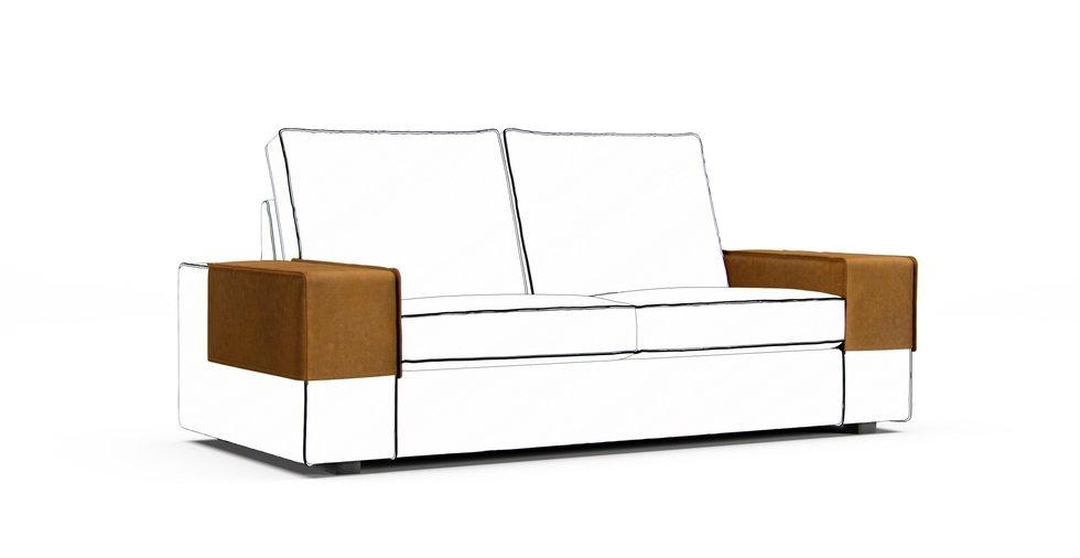 Kivik Armrest Protector Covers — Add On - Signature Velvet Caramel