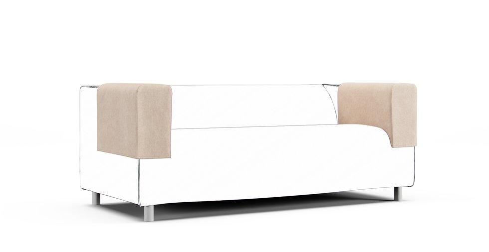 Klippan Armrest Protector Covers — Add On - Mod Basketweave Pearl