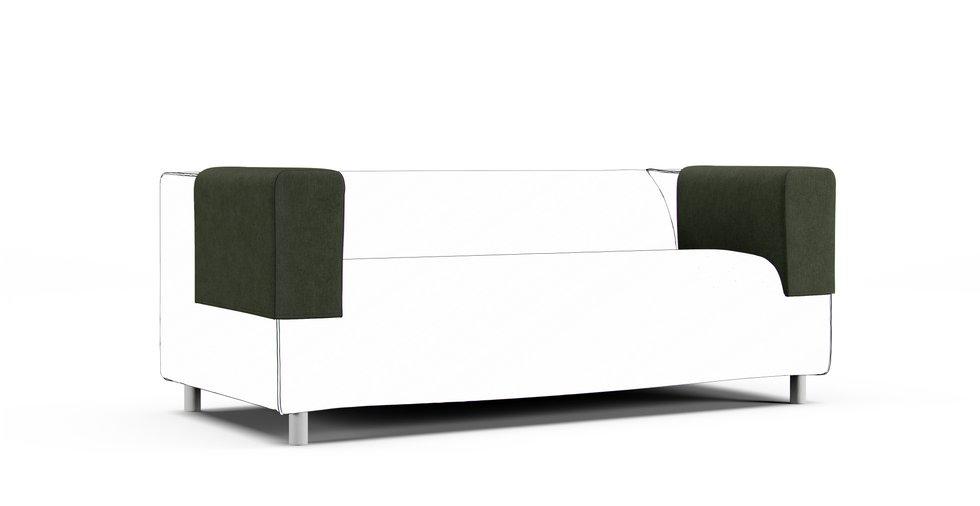 Klippan Armrest Protector Covers — Add On - Everyday Weave Basil Green