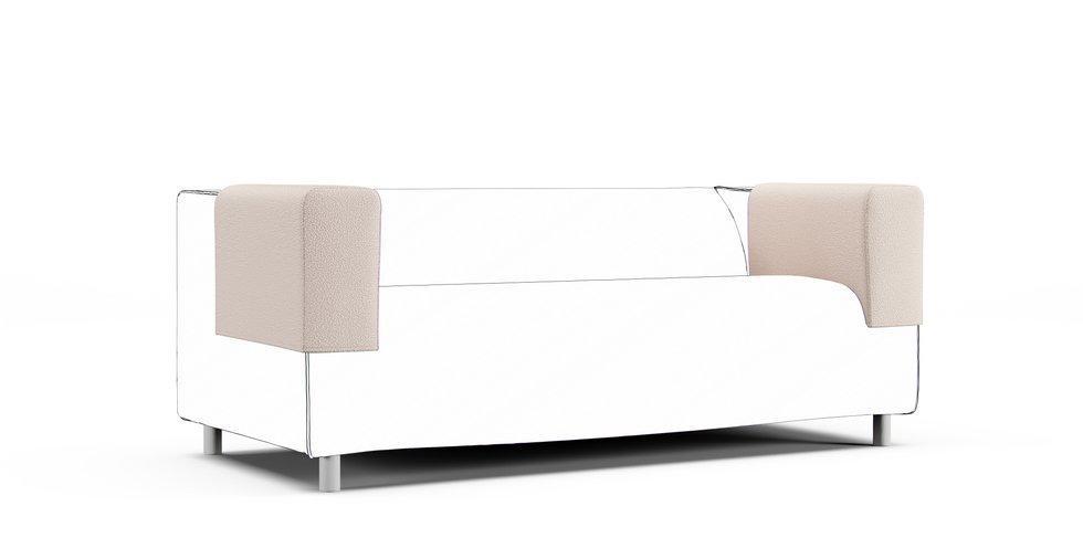 Klippan Armrest Protector Covers — Add On - Mod Boucle Oatmeal