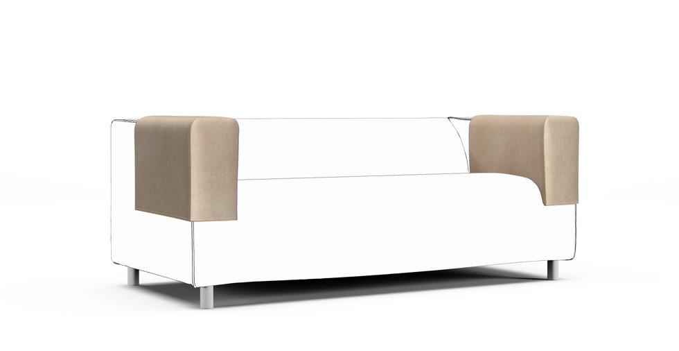 Klippan Armrest Protector Covers — Add On - Signature Velvet Natural