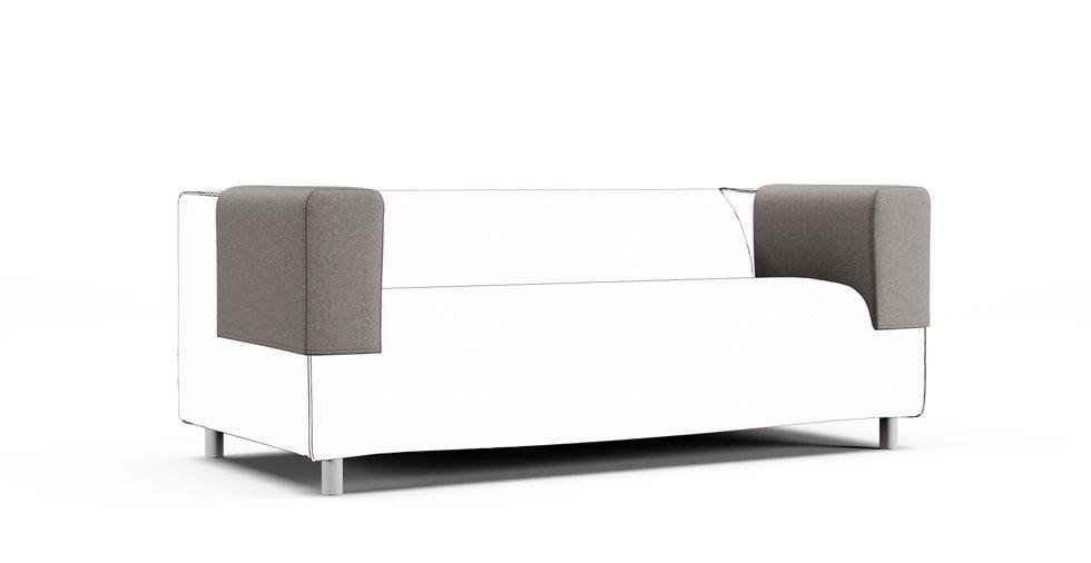 Klippan Armrest Protector Covers — Add On - Care+ Canvas Ash