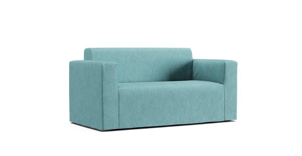 Klobo 2人掛けソファ用カバー - Care+ Tweed Mineral Blue