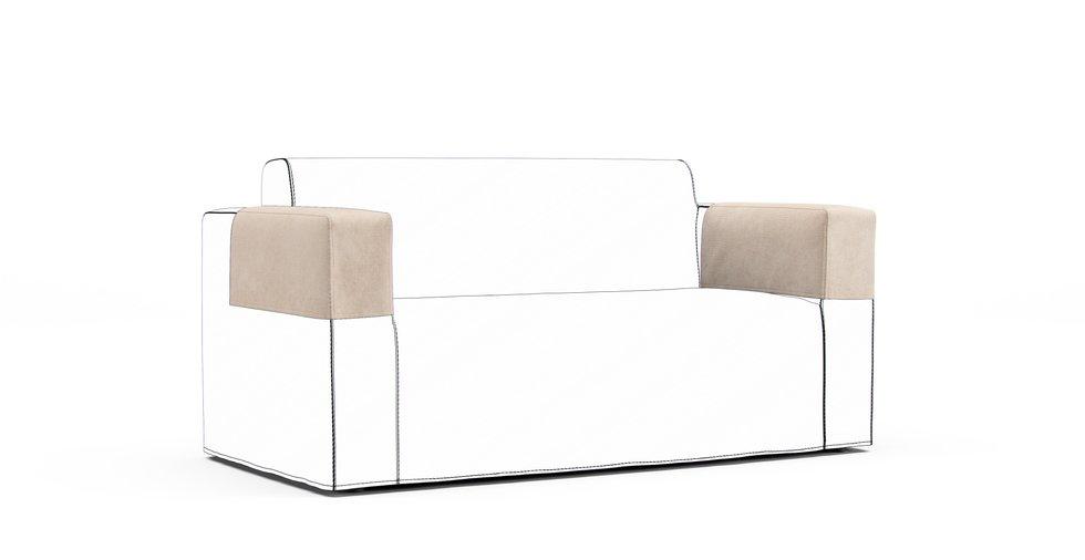 Klobo Armrest Protector Covers — Add On - Mod Basketweave Pearl