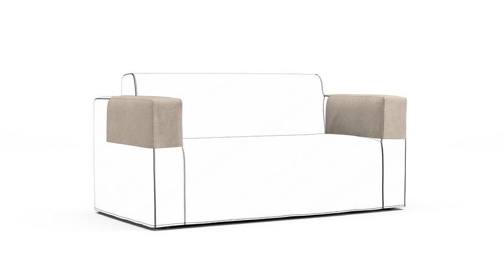 Klobo Armrest Protector Covers — Add On - Mod Basketweave Oatmeal