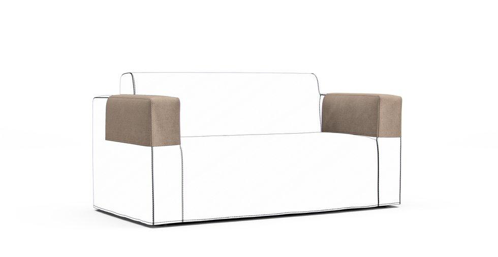 Klobo Armrest Protector Covers — Add On - Mod Basketweave Flax