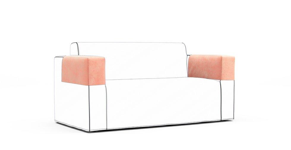 Klobo Armrest Protector Covers — Add On - Classic Velvet Peach