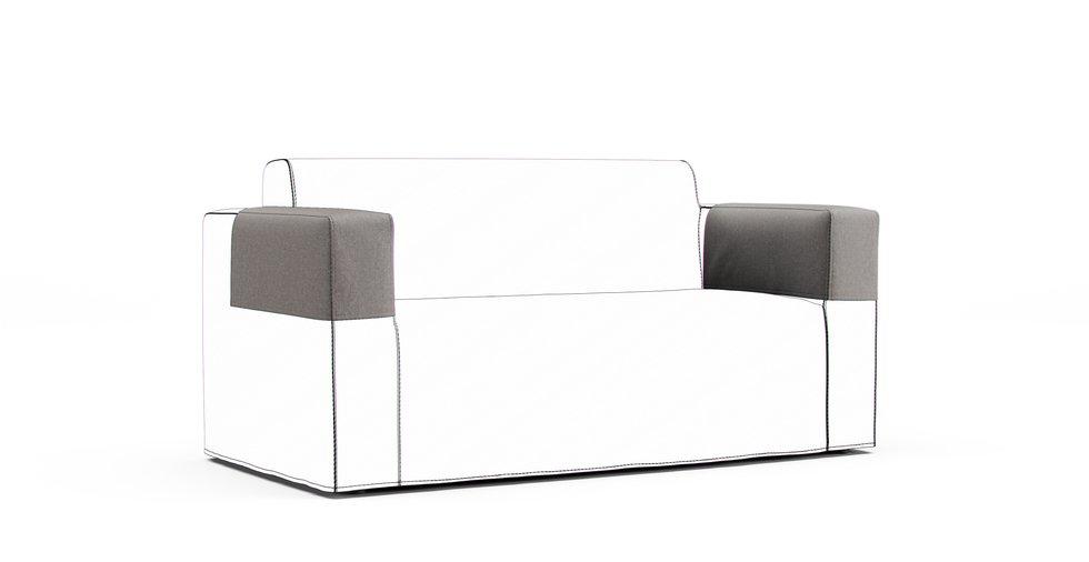 Klobo Armrest Protector Covers - Care+ Canvas Ash