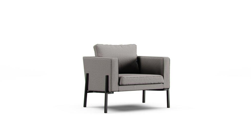 Koarp Armchair Cover - Care+ Canvas Ash