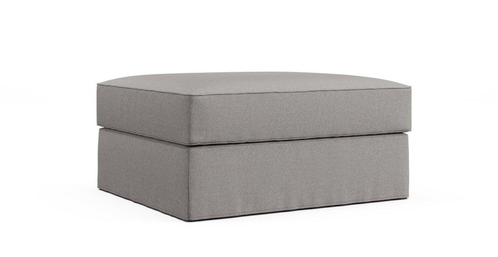 Kramfors Footstool Cover - Care+ Canvas Ash