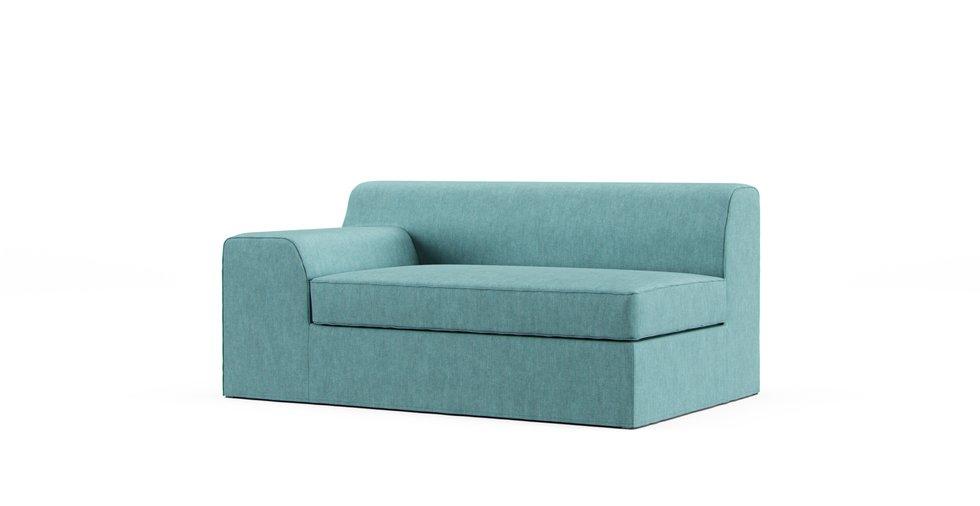 Kramfors 2 Seater 1 Armrest Sofa Cover - Care+ Tweed Mineral Blue