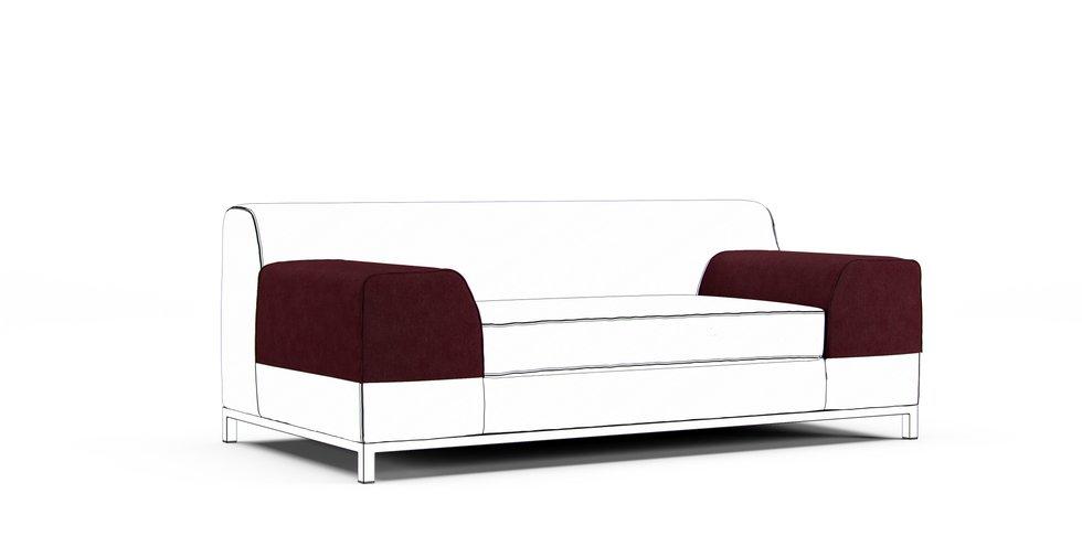 Kramfors Armrest Protector Covers — Add On - Everyday Weave Maroon