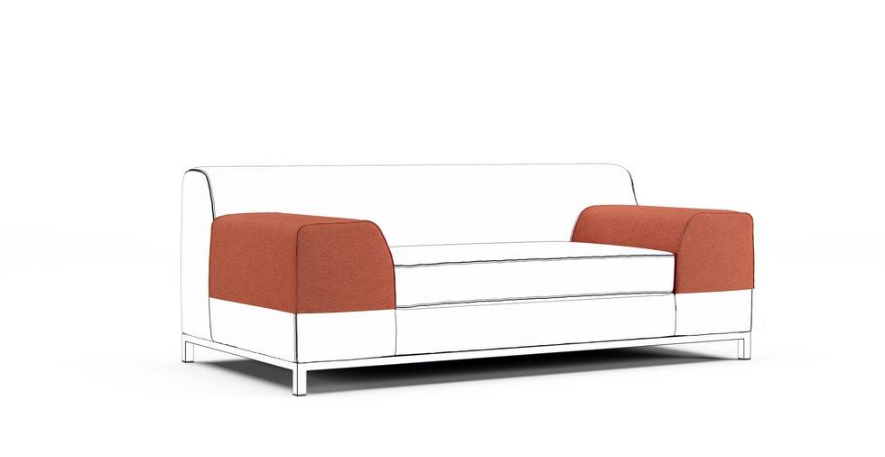 Kramfors Armrest Protector Covers — Add On - Everyday Weave Rust