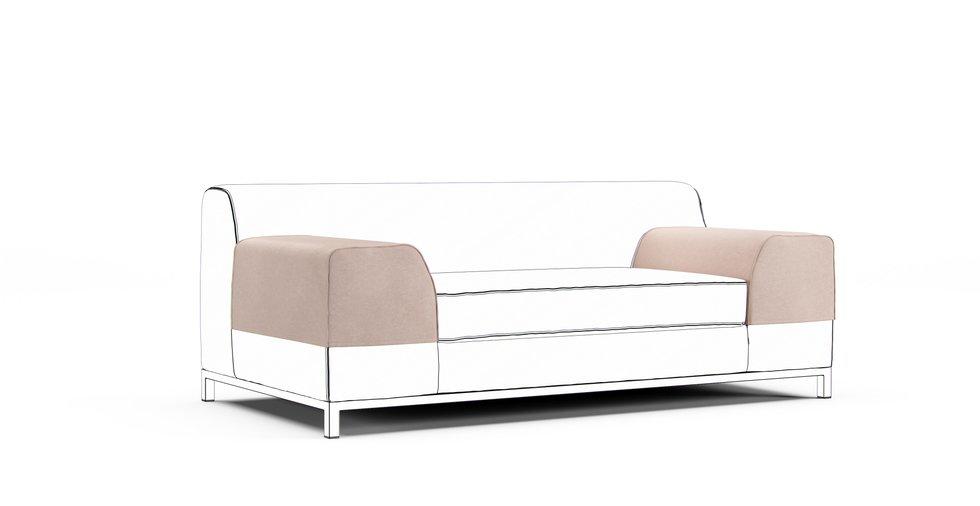 Kramfors Armrest Protector Covers — Add On - Signature Microfiber Sand