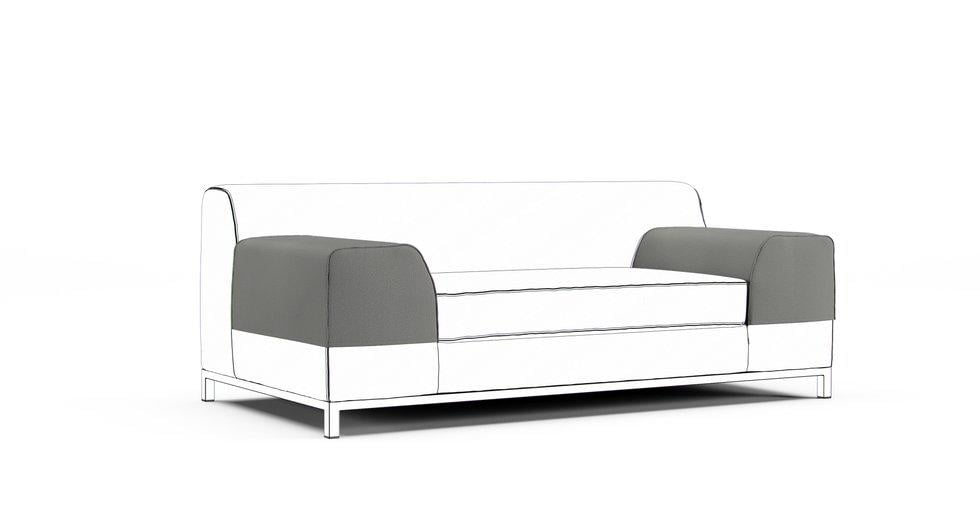 Kramfors Armrest Protector Covers — Add On - Mod Boucle Charcoal