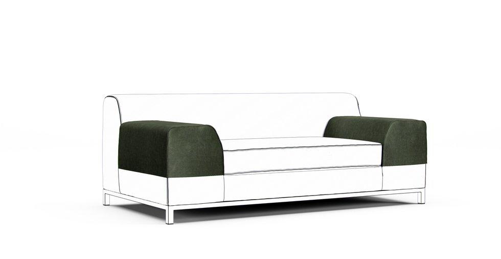 Kramfors Armrest Protector Covers — Add On - Signature Velvet Bayleaf