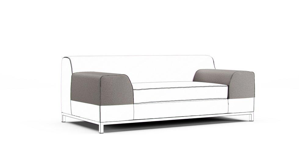 Kramfors Armrest Protector Covers — Add On - Care+ Canvas Ash