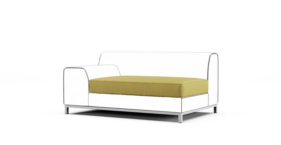 Kramfors 2 Seat Left/Right-Armrest, Seat Cushion Cover Only - Care+ Tweed Amber