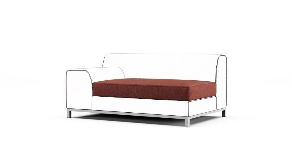 Kramfors 2 Seat Left/Right-Armrest, Seat Cushion Cover Only - Care+ Tweed Sunset