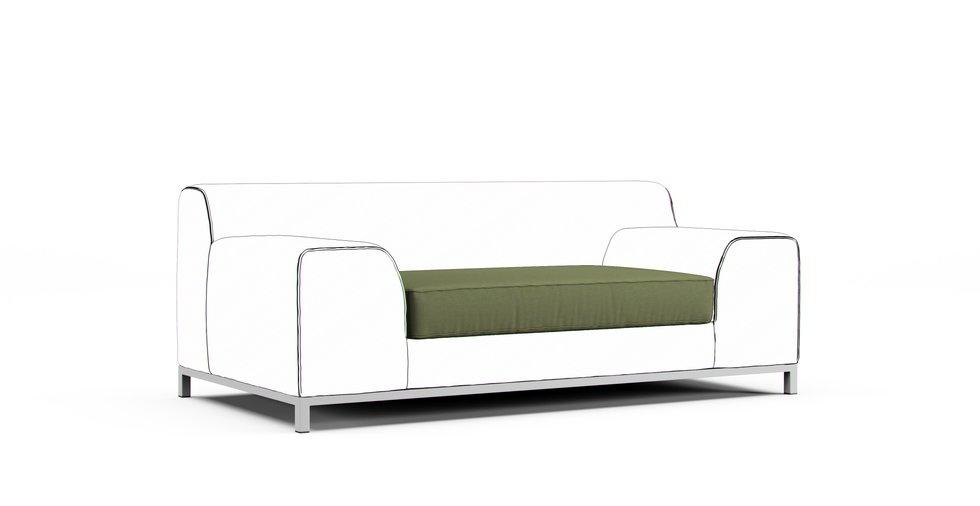Kramfors 2 Seater Sofa, Seat Cushion Cover Only - Care+ Canvas Sage
