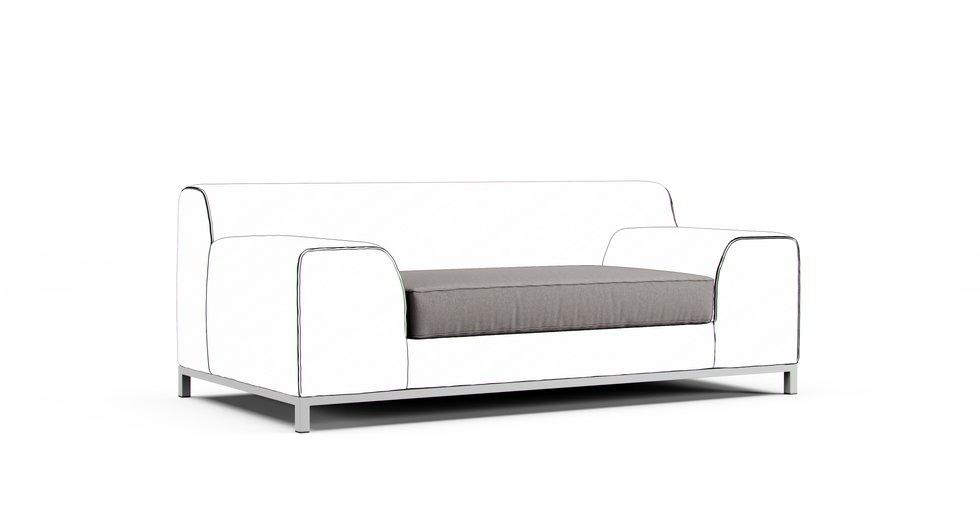 Kramfors 2 Seater Sofa, Seat Cushion Cover Only - Care+ Canvas Ash