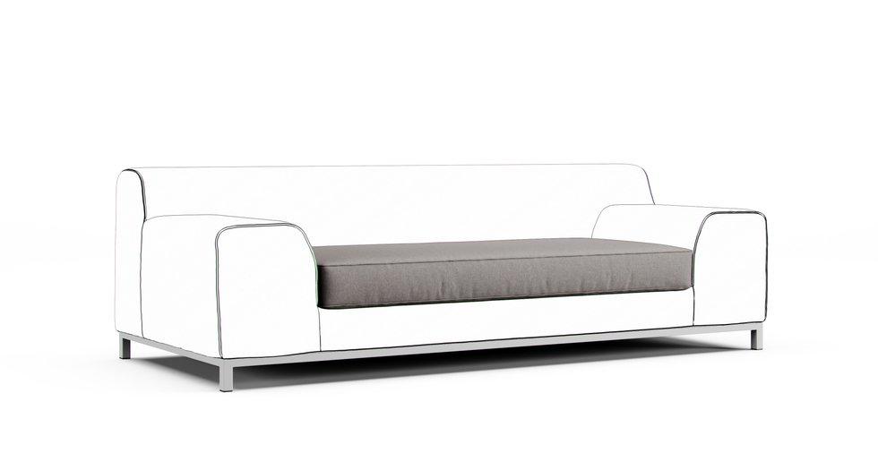 Kramfors 3 Seater Sofa, Seat Cushion Covers Only - Care+ Canvas Ash
