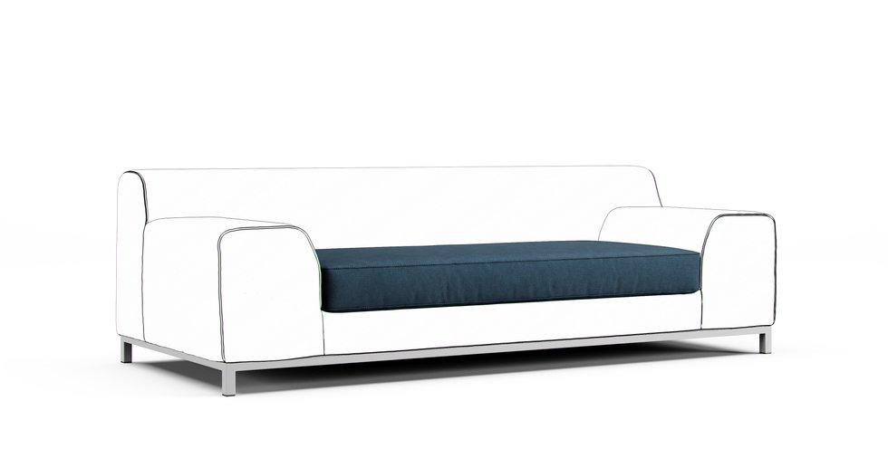 Kramfors 3 Seater Sofa, Seat Cushion Covers Only - Care+ Tweed Teal