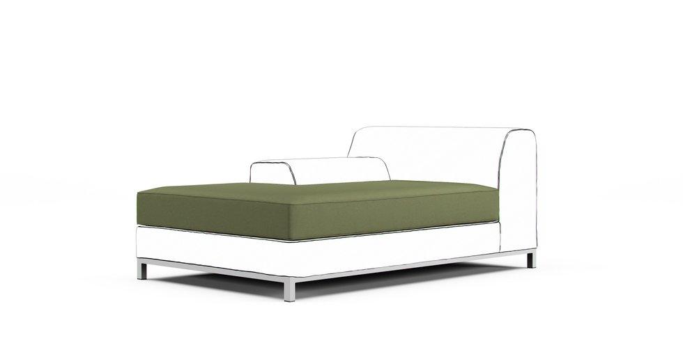Kramfors Chaise Lounge Left/Right, Seat Cushion Cover Only - Care+ Canvas Sage