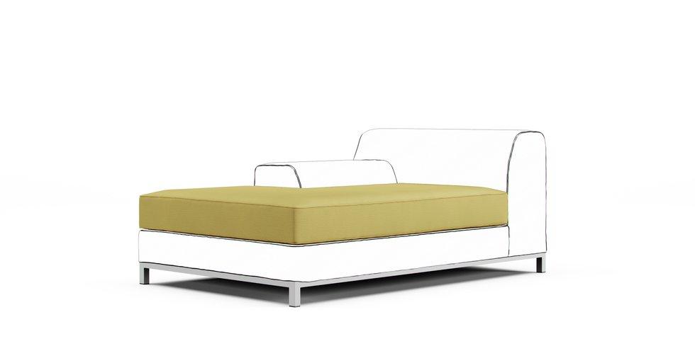 Kramfors Chaise Lounge Left/Right, Seat Cushion Cover Only - Care+ Tweed Amber