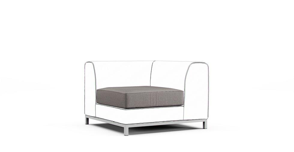 Kramfors Corner Unit, Seat Cushion Cover Only - Care+ Canvas Ash