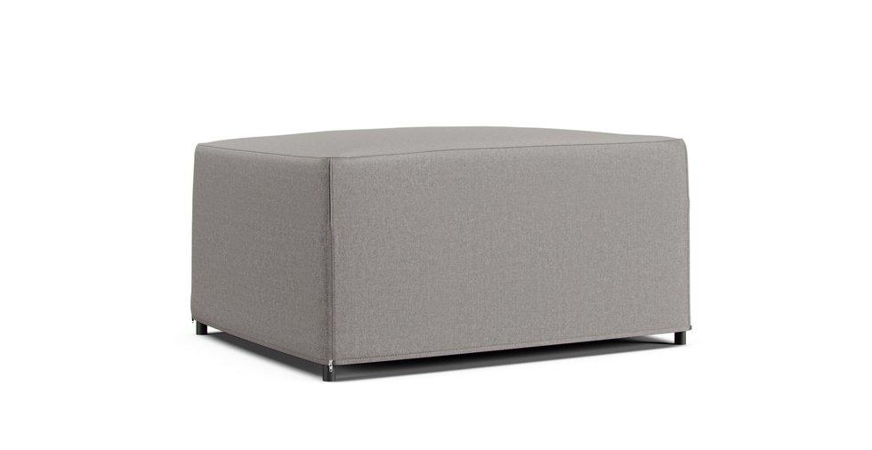 Kungshamn Footstool Module Slipcover - Care+ Canvas Ash