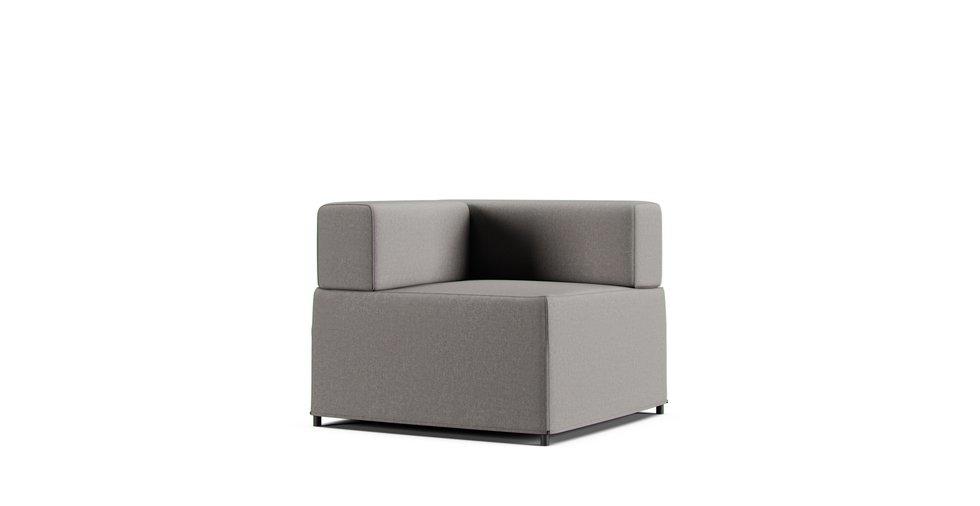 Kungshamn Corner Module Slipcover - Care+ Canvas Ash