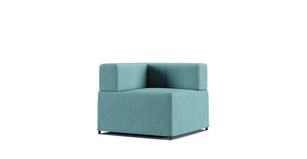 Kungshamn Corner Module Slipcover - Care+ Tweed Mineral Blue