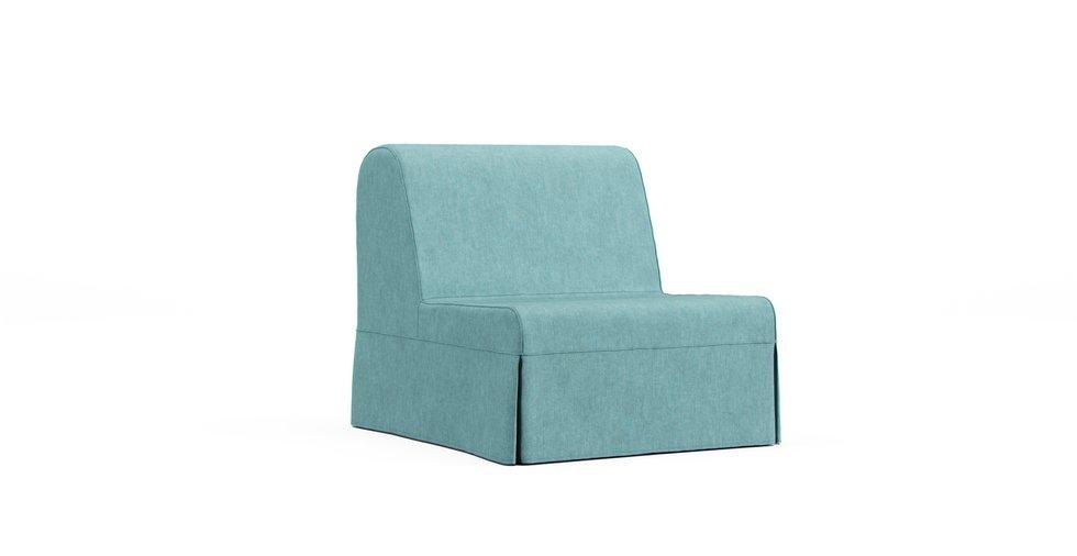 Lycksele Chair Bed Cover - Care+ Tweed Mineral Blue