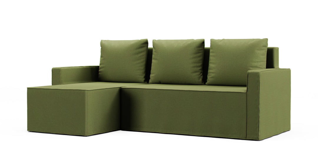 Lugnvik Sofa Bed Cover with Chaise - Care+ Canvas Ash