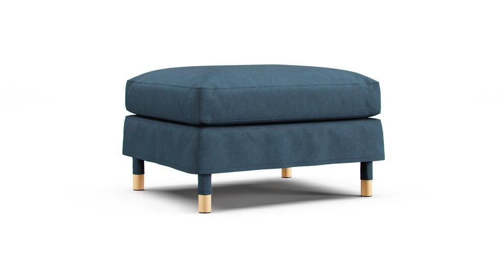 Landskrona Footstool Cover - Care+ Tweed Teal