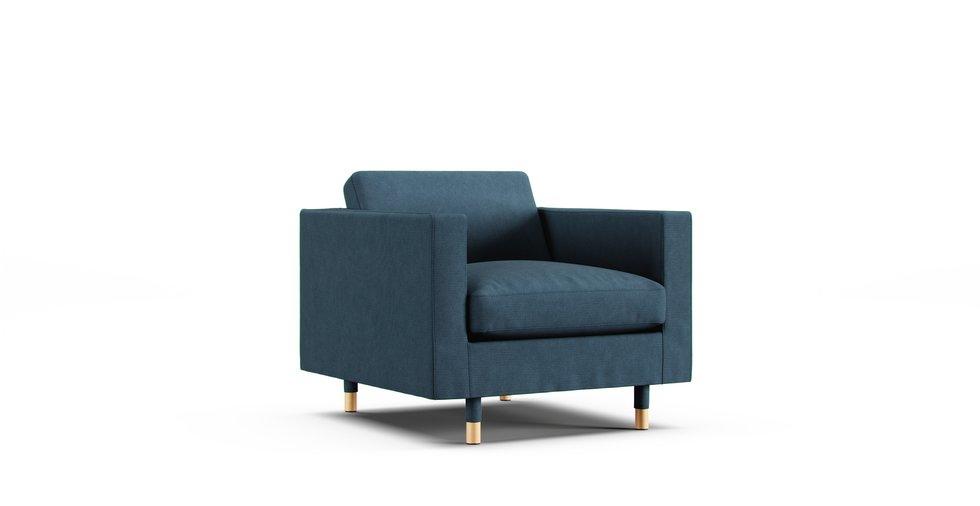 Landskrona Armchair Cover - Care+ Tweed Teal