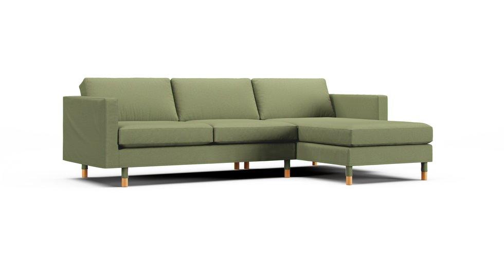 Landskrona 3-seat (with Chaise) Sofa Cover - Care+ Canvas Sage