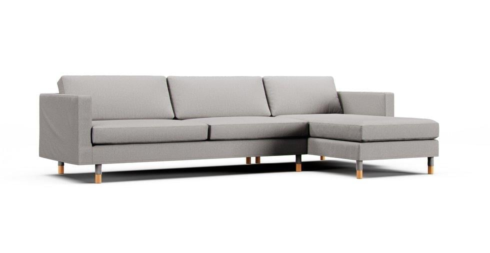 Landskrona 4-seat (with Chaise) Sofa Cover - Care+ Canvas Ash