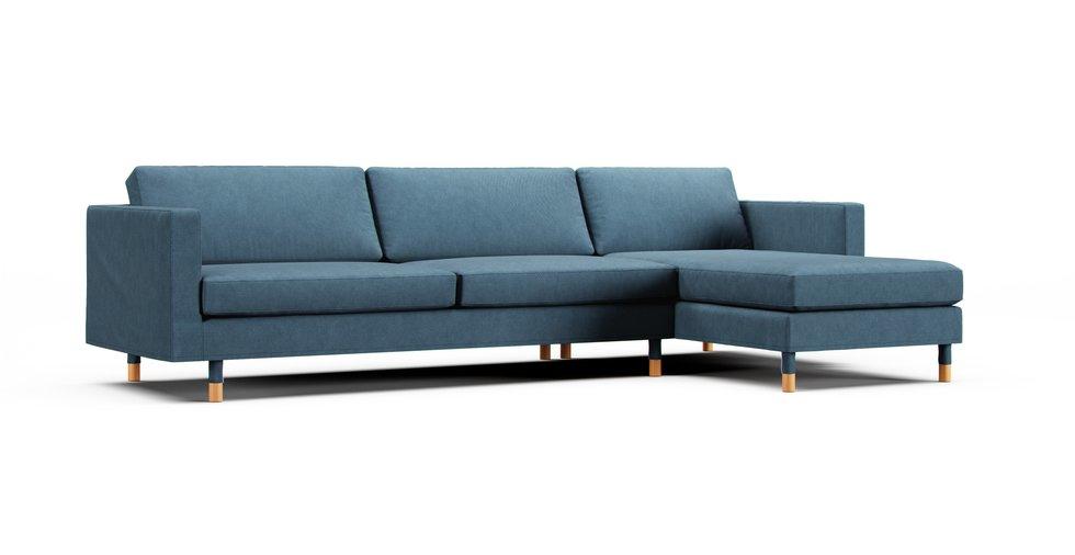 Landskrona 4-seat (with Chaise) Sofa Cover - Care+ Tweed Teal