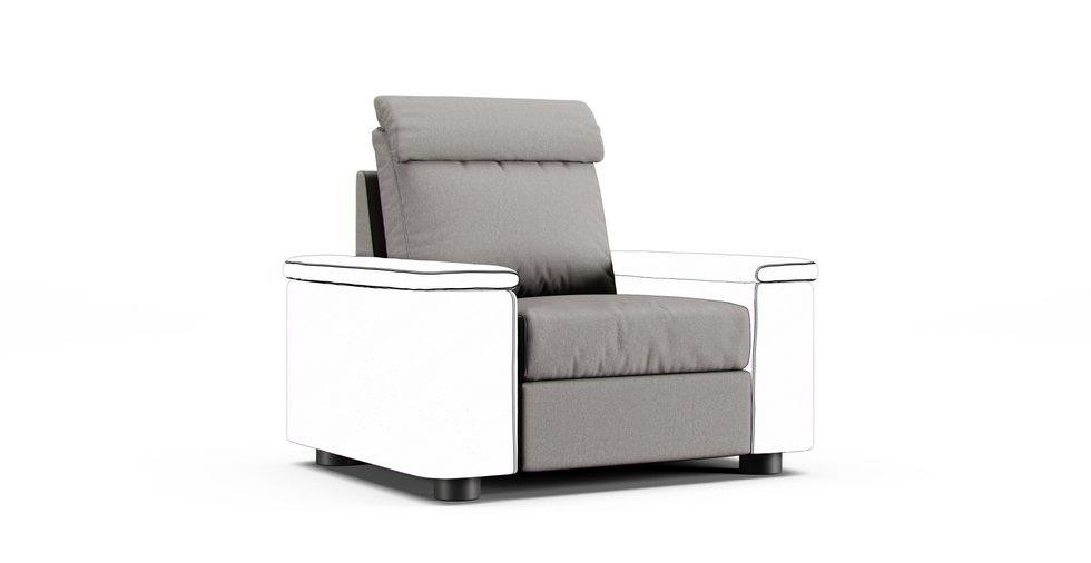 Lidhult 1 Seat Section Cover - Care+ Canvas Ash