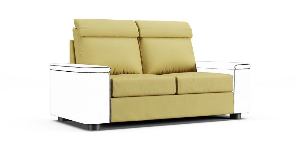 Lidhult 2 Seat Sofa Bed Section Cover - Care+ Tweed Amber