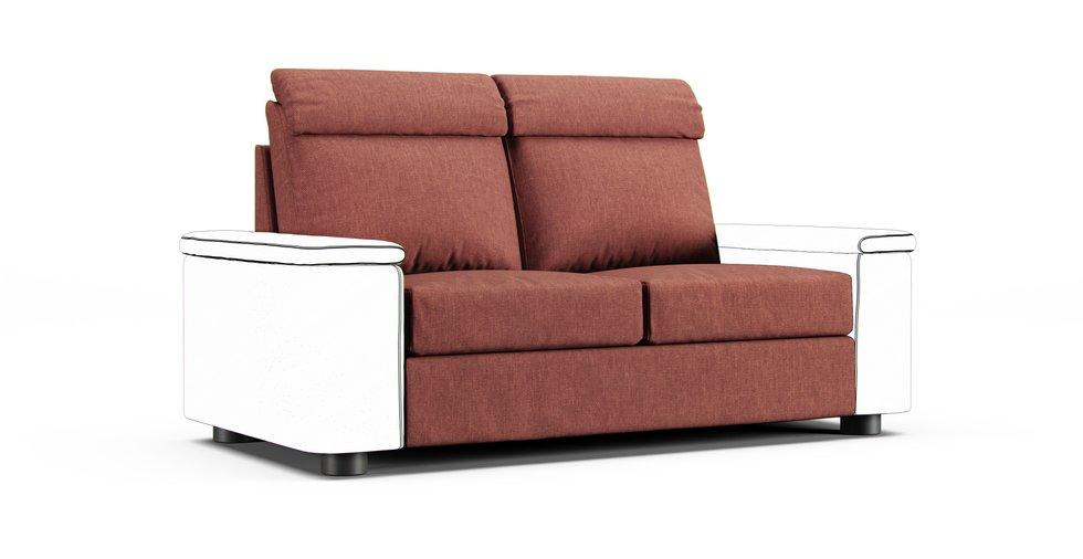 Lidhult 2 Seat Sofa Bed Section Cover - Care+ Tweed Sunset