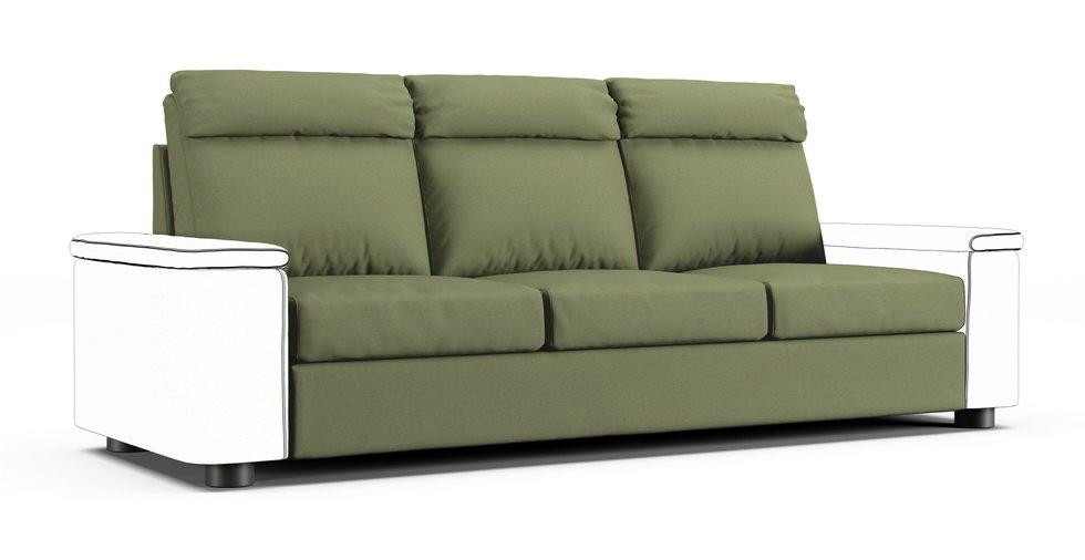 Lidhult 3 Seat Section Cover - Care+ Canvas Sage