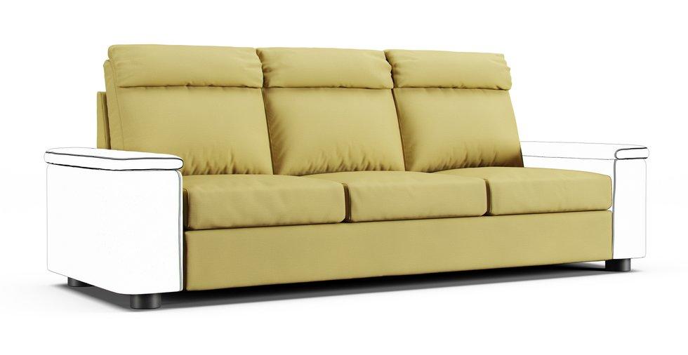 Lidhult 3 Seat Section Cover - Care+ Tweed Amber