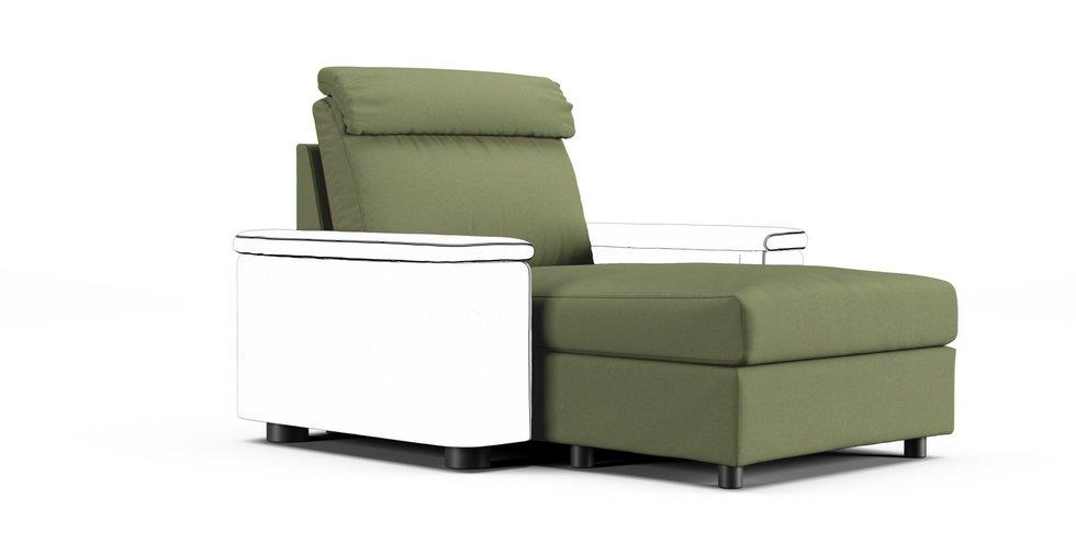 Lidhult Chaise Lounge Section Cover - Care+ Canvas Sage