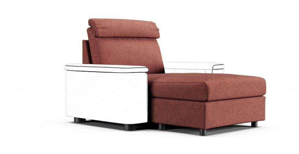 Lidhult Chaise Lounge Section Cover - Care+ Tweed Sunset